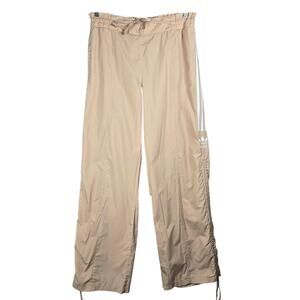 Adidas Parley Track Pants Womens Medium Beige Drawstring Jogger Sustainable